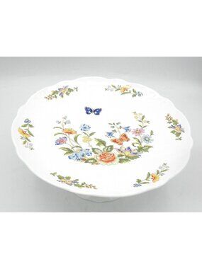 Cottage Garden by Aynsley 10 3/8 Inch Pedestal Cake Plate Pattern Code AYNCOGA